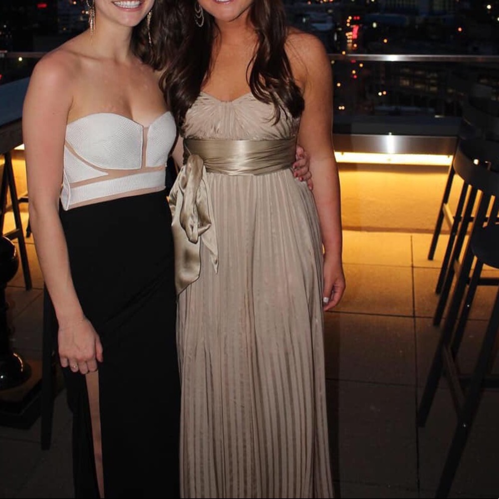 Gold BCBG Alicia Wisteria Dress